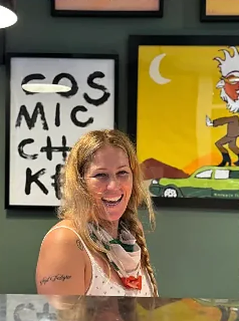 A happy customer at Rustic Char